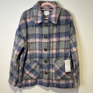 NWT cyrus plaid jacket size large